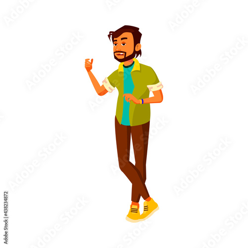 young man with professional burnout syndrome in office cartoon vector. young man with professional burnout syndrome in office character. isolated flat cartoon illustration