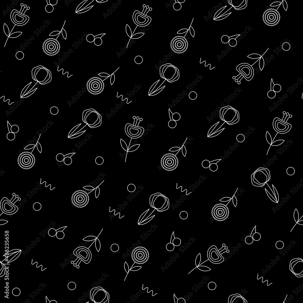 flower pattern. Black pattern flower pattern. Black pattern