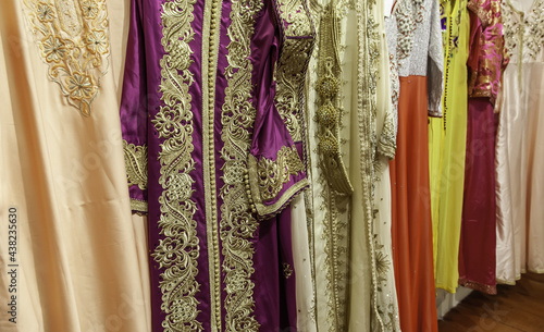 Moroccan dresses and fabrics
