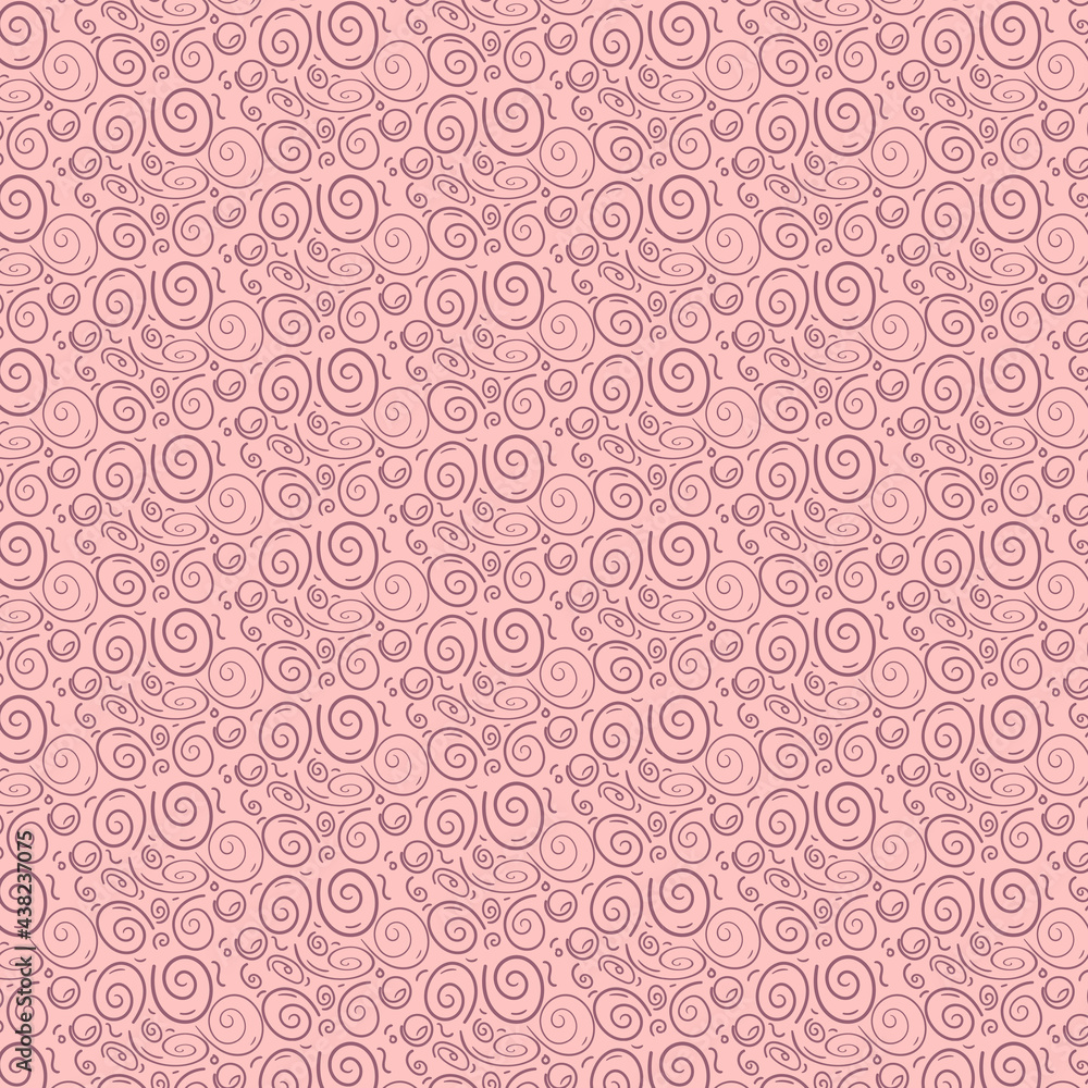 Smooth lines corners and spirals on a beige background seamless pattern. Abstract vector texture wave water splashes Smooth lines corners and spirals on a beige background seamless pattern. Abstract vector texture wave water splashes