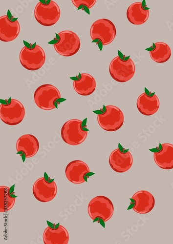 illustration appel with gray background
