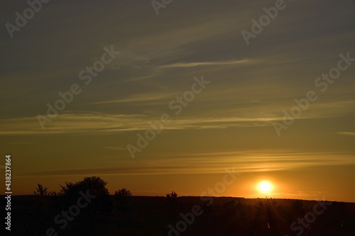Wallpaper Mural Summer sunset on the background of light cirrus clouds Torontodigital.ca