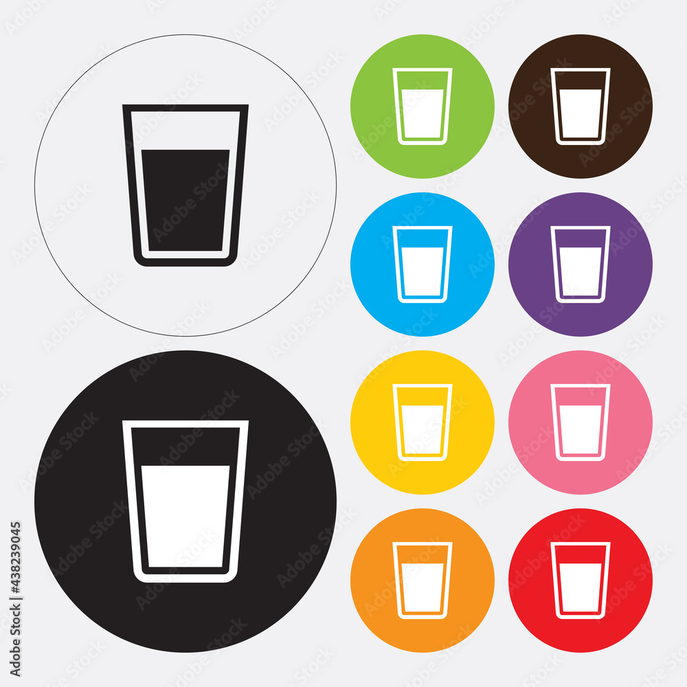 Glass of water icon Glass of water icon