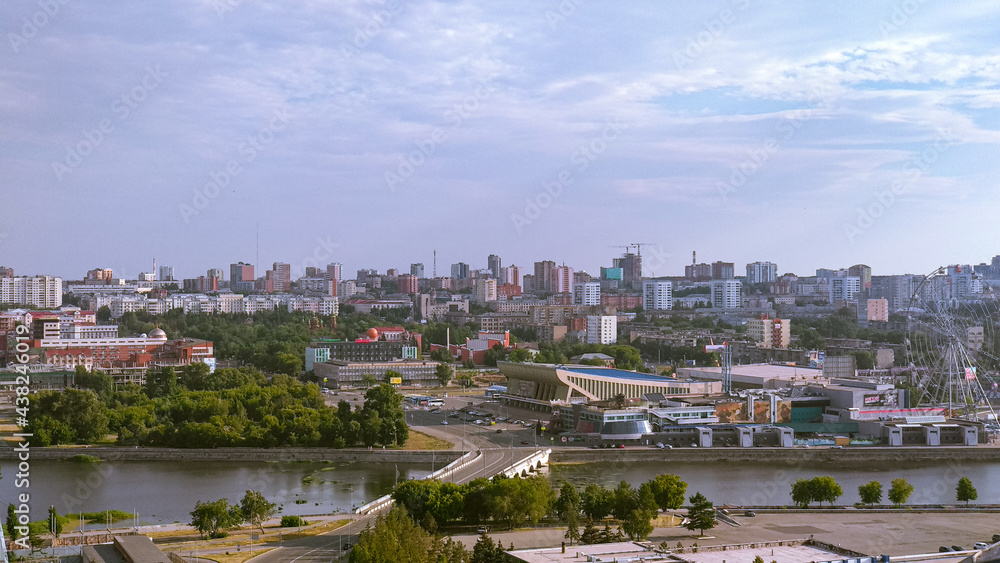 Panorama of a large Russian industrial city Panorama of a large Russian industrial city