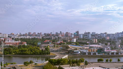 Panorama of a large Russian industrial city