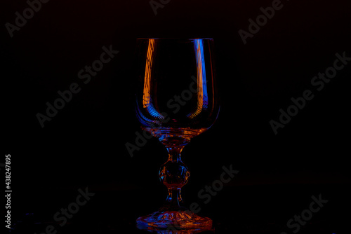 double light glass composition low key photography