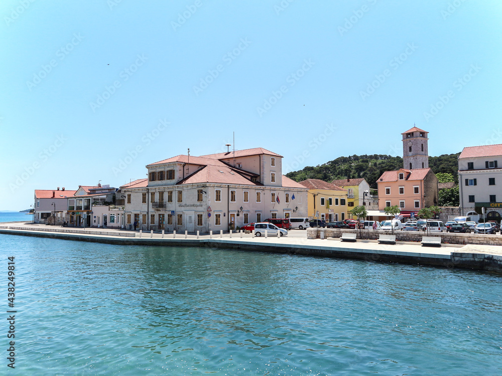 Beautiful small town of Tisno with its mediterranean architecture, located on famous Murter island in central Dalmatia