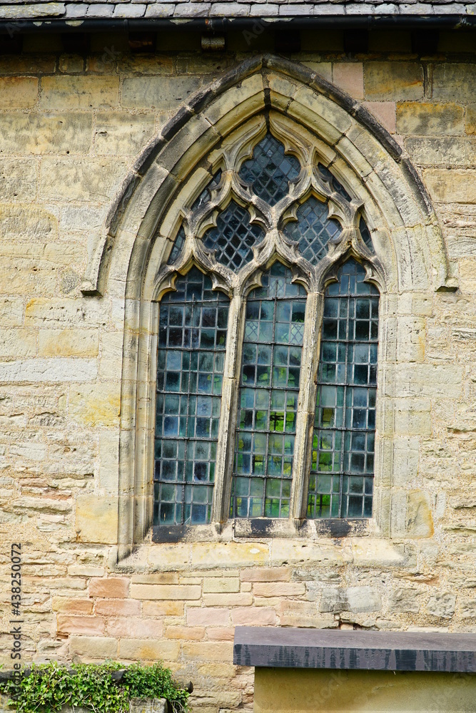 Old crooked church window Old crooked church window