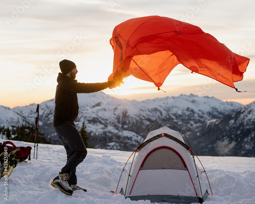 camping in the mountains