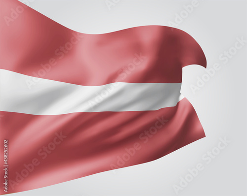Latvia  vector 3d flag isolated on white background