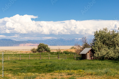 Historic Fielding Garr Ranch in Antelope Island State Park, Utah photo