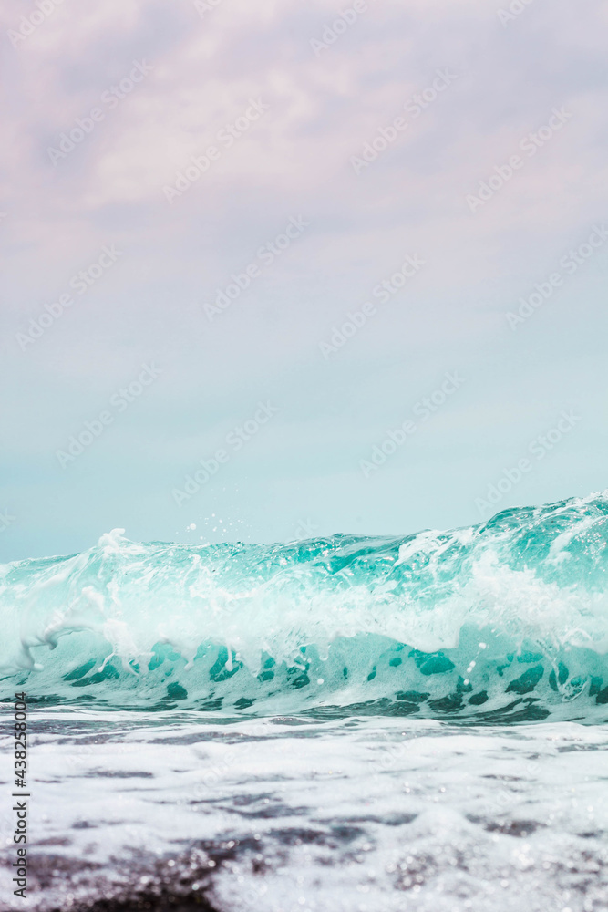 wave of water on the beach background