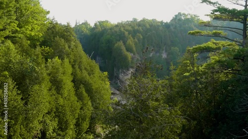 Stunning Elora Gorge in early fall in Ontario Canada photo