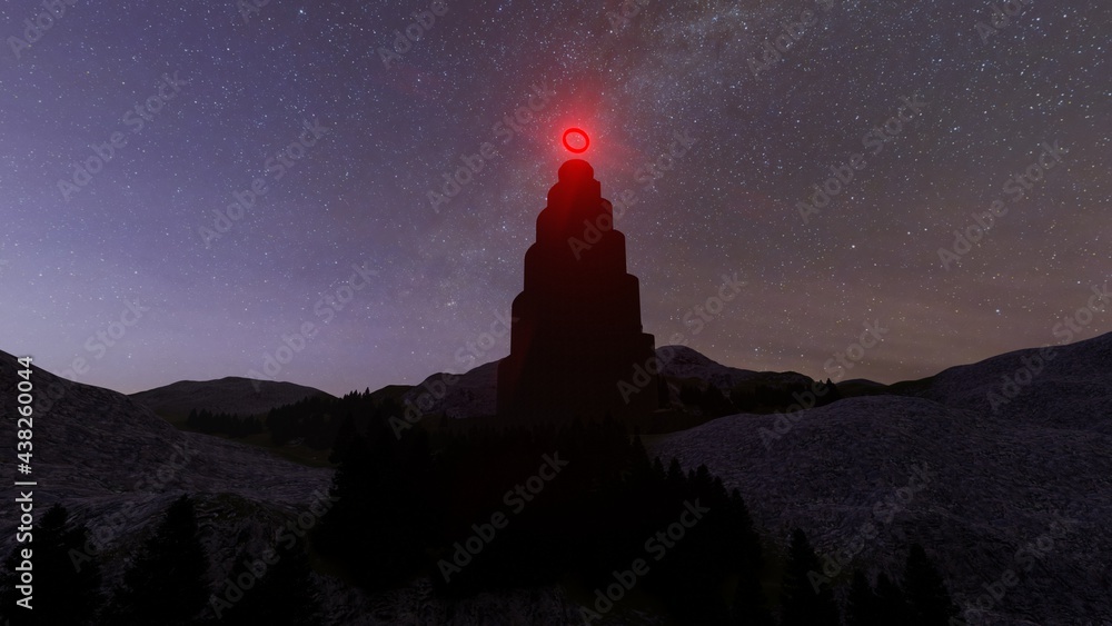 huge black tower huge black tower