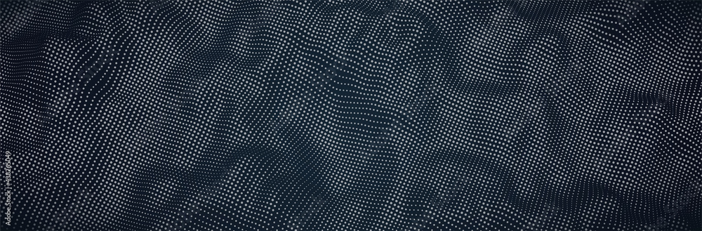Dot pattern. Abstract background. 3d surface. Blue backdrop. Vector illustration Dot pattern. Abstract background. 3d surface. Blue backdrop. Vector illustration