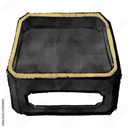 イラスト素材：お供え物　御霊供膳（おりくぜん）　器　カラーイラスト　セット