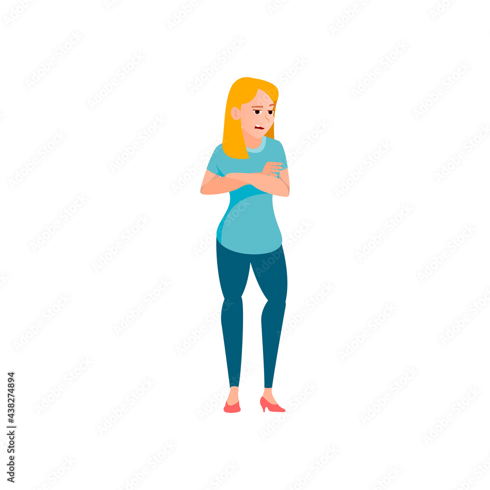 Fototapeta premium mocking woman talk with boyfriend cartoon vector. mocking woman talk with boyfriend character. isolated flat cartoon illustration