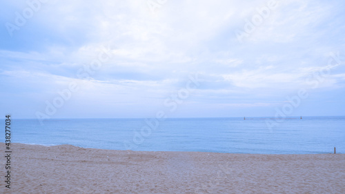 Clear blue beach  sky and sandy beach