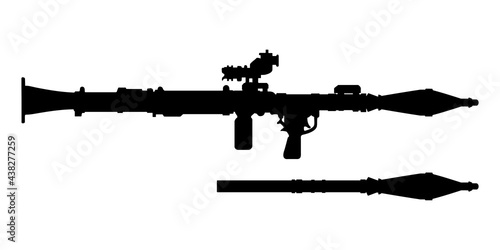 Silhouette of Anti-tank rocket grenade launcher - RPG 7 