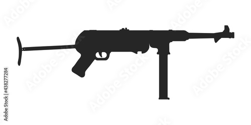 Silhouette of MP-40 German submachine gun