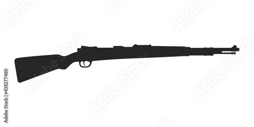Silhouette of Karabiner 98k German bolt-action rifle 