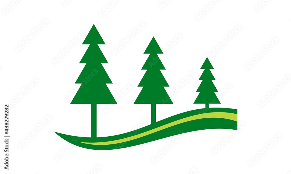 Fototapeta premium pine tree logo icon