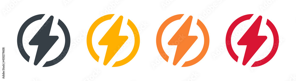 Lightning bolt icon, vector. Energy concept Lightning bolt icon, vector. Energy concept