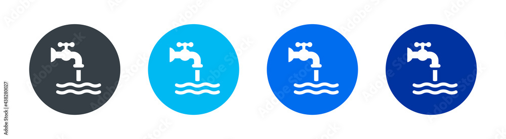 Faucet vector icons button. vector illustration Faucet vector icons button. vector illustration
