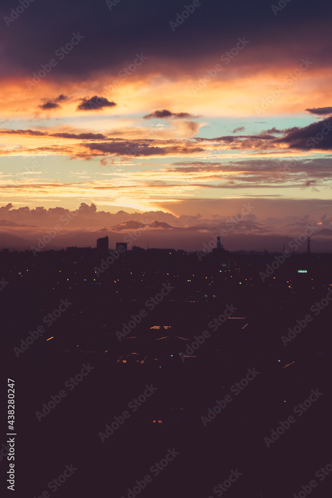 Obraz premium 東京都調布市から見える夕景