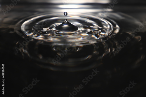 水面に落ちる雫