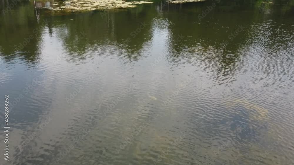Reflections Clouds and Deep green water Reflections Clouds and Deep green water