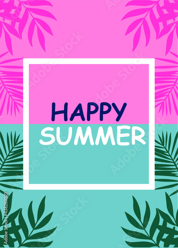 happy summer holidays with natural background