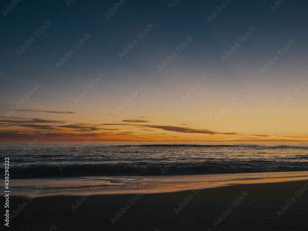 sunset on the beach