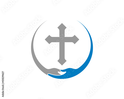 Christian cross on the wishing hand