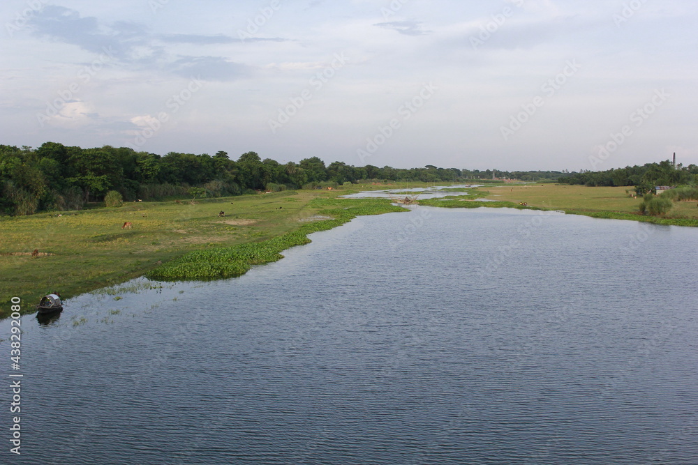 Fototapeta premium landscape with river