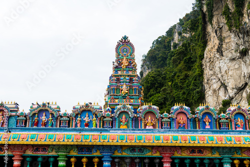 Hinduism Architecture and Statue of Batu caves - one of the most popular Hindu shrines outside India, and is dedicated to Lord Murugan in Kuala Lumpur, Malaysia