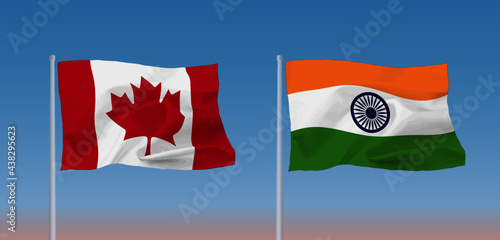 インドとカナダの国旗