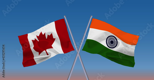インドとカナダの国旗