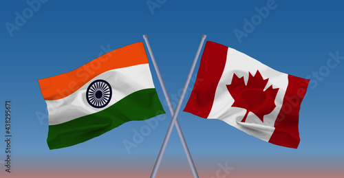 インドとカナダの国旗
