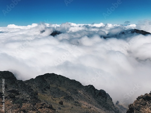 clouds over mountain