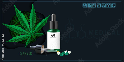 Vector and Illustration, Health benefits oil, medicine for medical use.