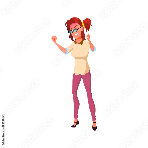 young girl student failed exam cartoon vector. young girl student failed exam character. isolated flat cartoon illustration