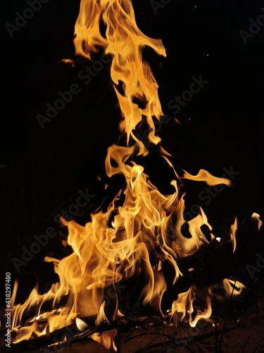 fire in the fireplace © Татьяна Иванова