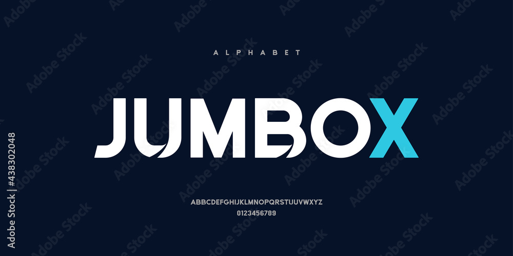 Abstract modern bold font. elegant alphabet with uppercase style for technology, logo, and sports