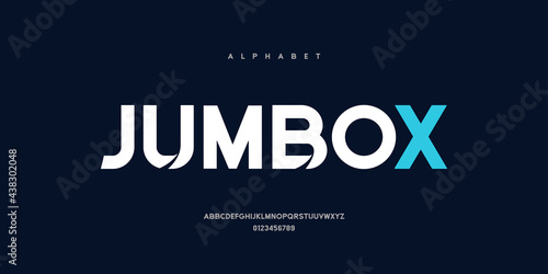 Abstract modern bold font. elegant alphabet with uppercase style for technology, logo, and sports