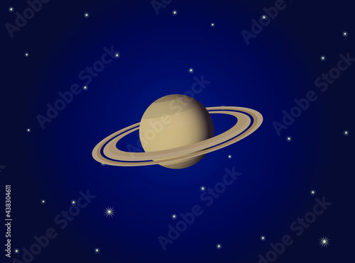Saturn planet in space vector