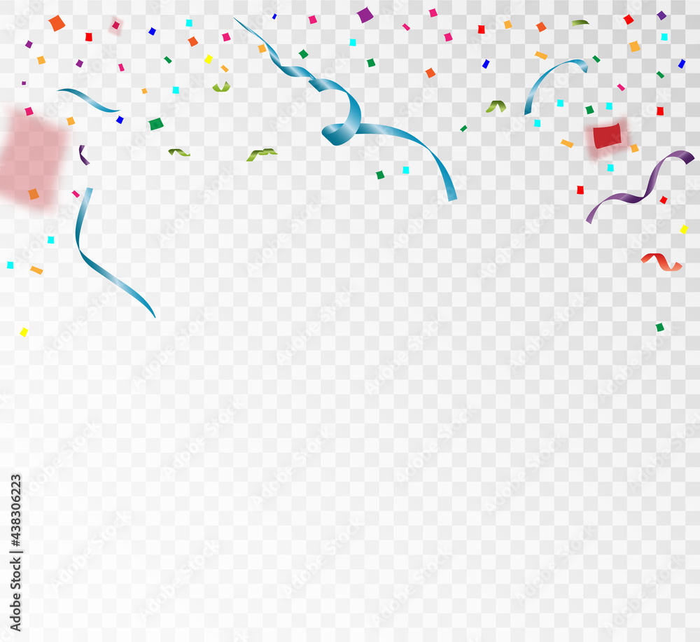 Lots of colorful tiny confetti and ribbons on transparent background. Festive event and party. Multicolor background.Colorful bright confetti isolated on transparent background Lots of colorful tiny confetti and ribbons on transparent background. Festive event and party. Multicolor background.Colorful bright confetti isolated on transparent background