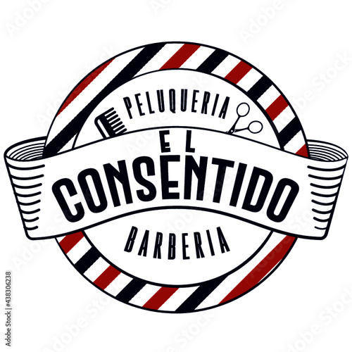 Logotipo de peluquería y barbería 