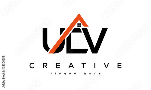 initial UCV letters real estate construction logo vector photo