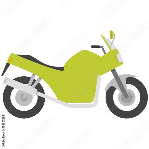 Vector motorbike, motorcycle icon, motor bike isolated